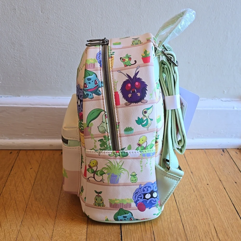 NWT, Loungefly Pokémon Plants Mini Backpack GameStop Exclusive - Picture 3 of 16